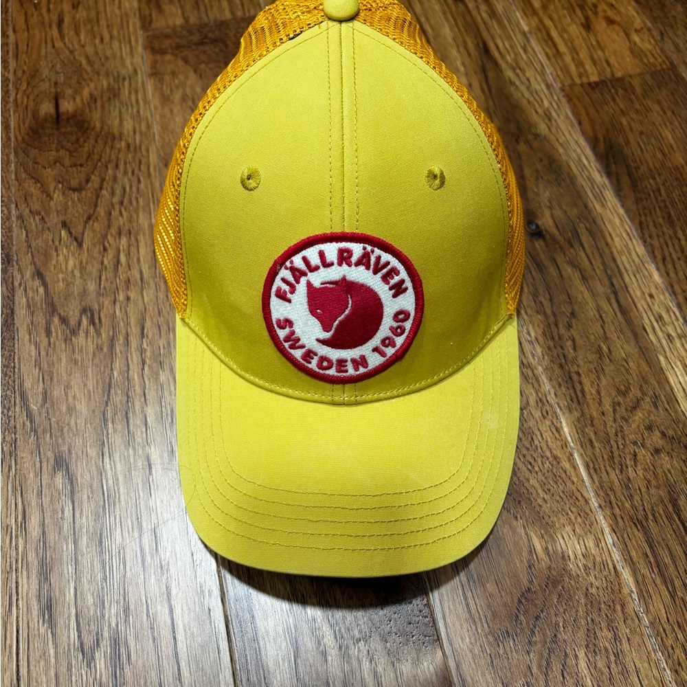 Fjallraven Yellow Cap with Red Logo